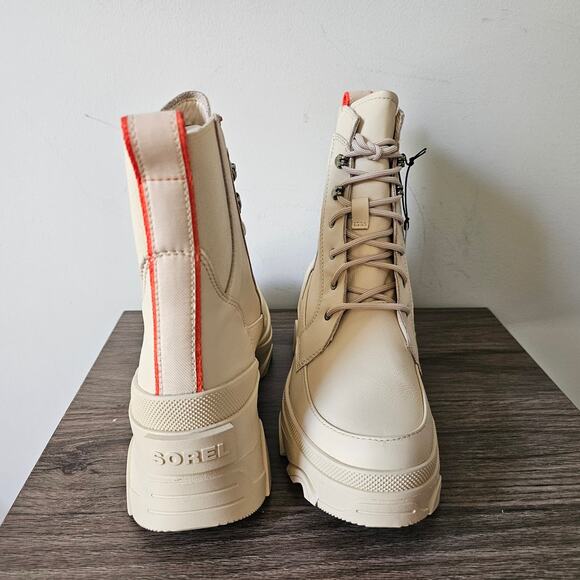 Sorel Women's Brex Lace Boot Size 9 Bleached Ceramic/Orange 1951211 NEW - Picture 7 of 10